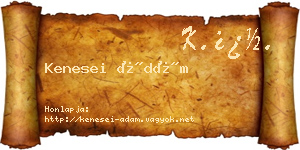 Kenesei Ádám névjegykártya